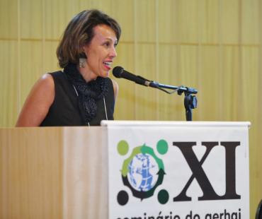 Beatriz Resende de Oliveira, durante sua participao no XI Seminrio do Gerhai, realizado em Ribeiro Preto, em 21 de setembro