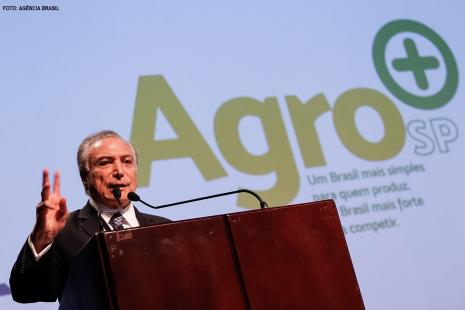 Desenvolvimento da agricultura brasileira se deu e deve continuar a ocorrer de maneira sustentvel, diz Temer (Foto: Beto Barata/Agncia Brasil)
